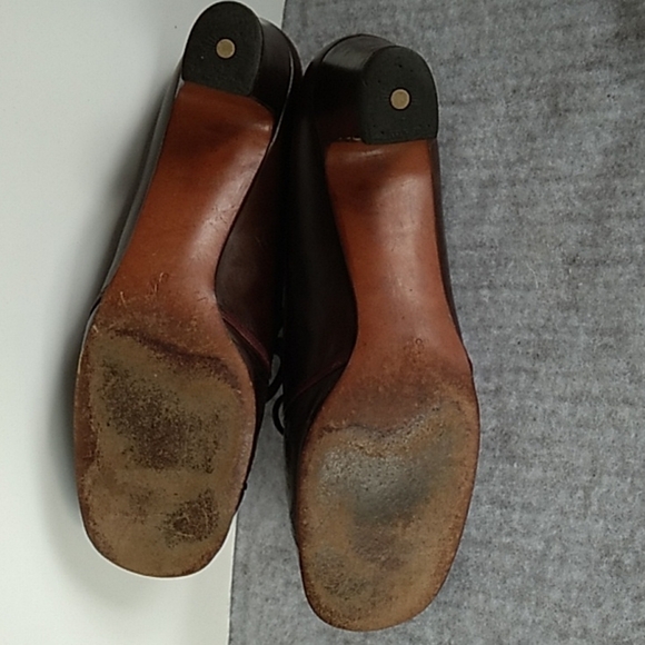 Vintage 1960s Lady Mcguire two Tone brown heels - Picture 8 of 9
